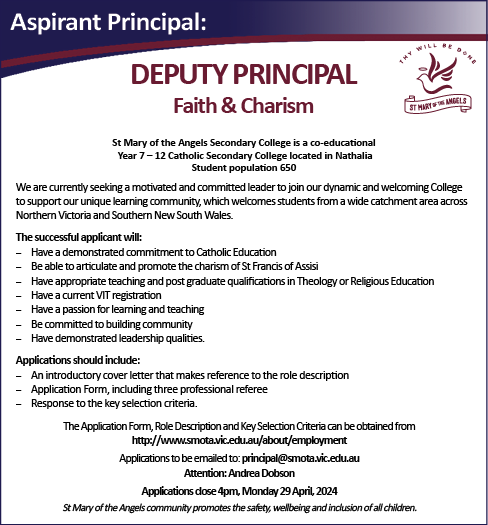 Employment Position DP Faith Charism