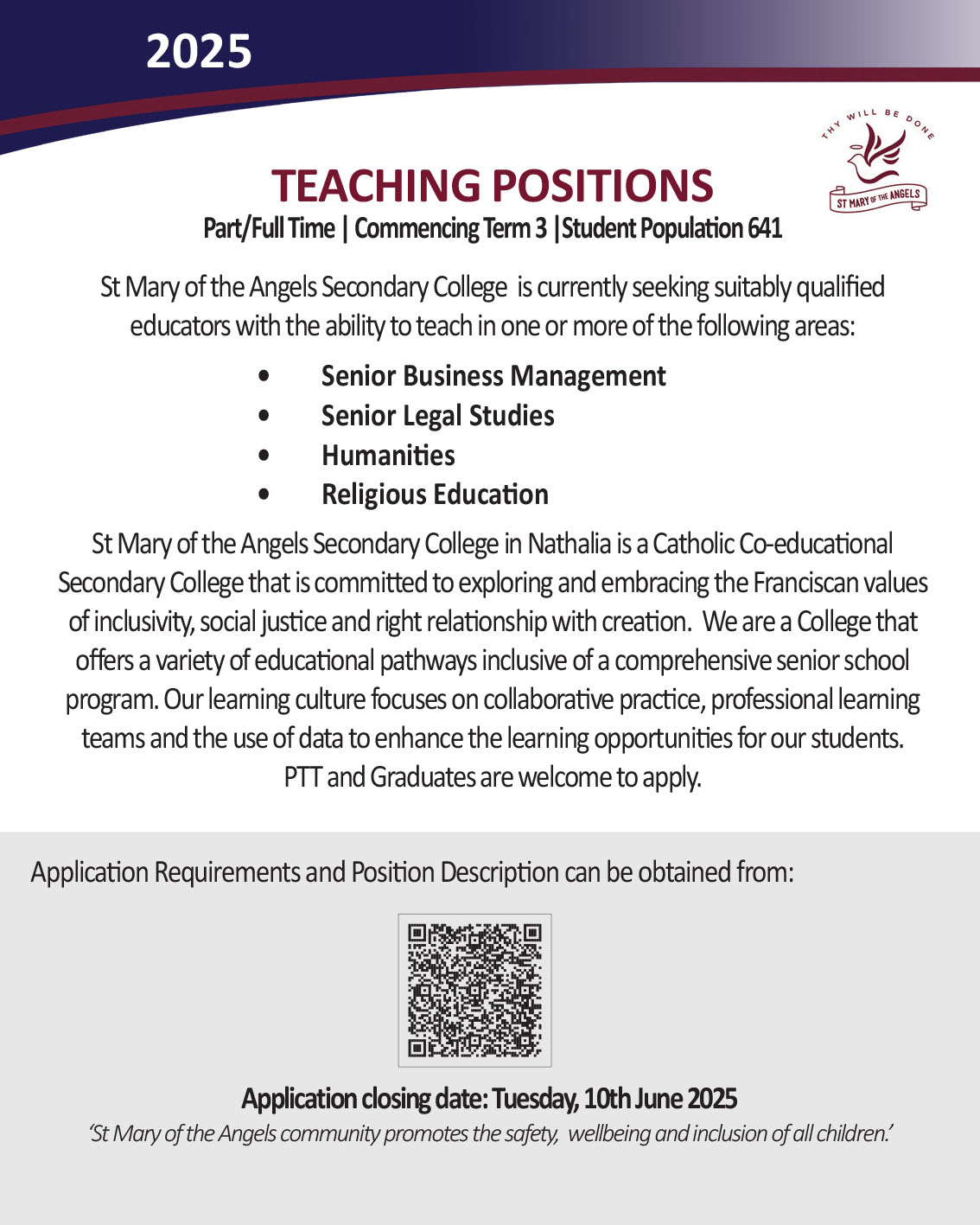 SMOTA Teaching Positions May 2025