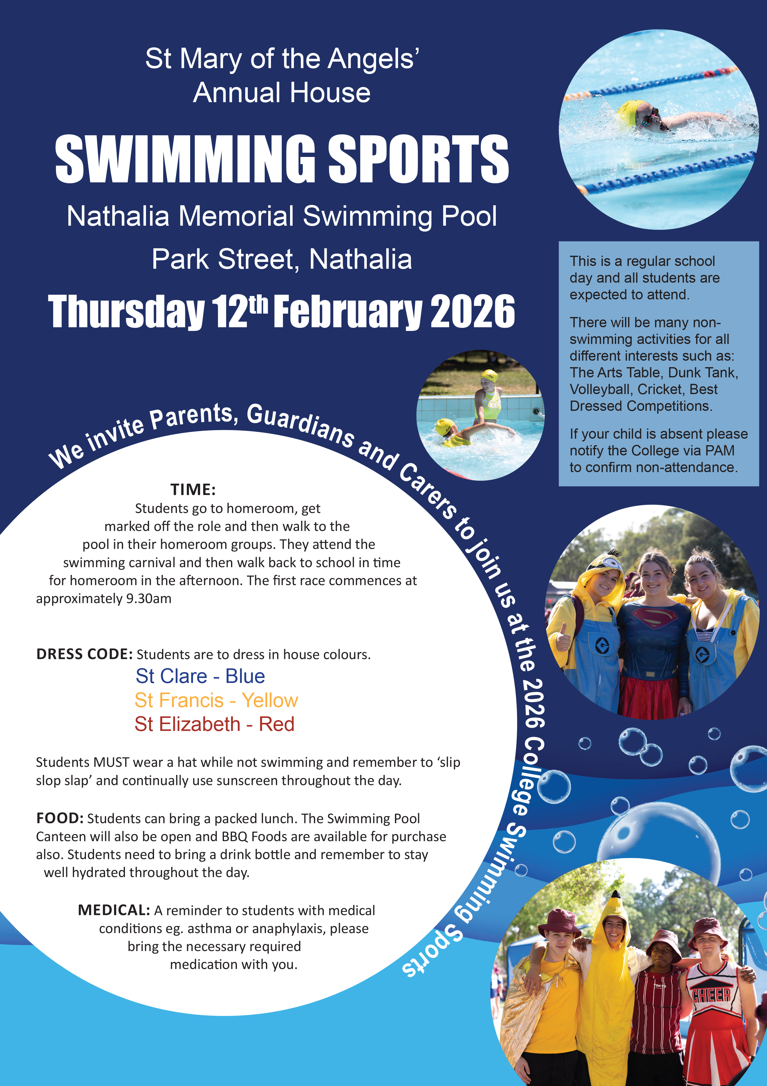 2026 Swimming Sports promo poster